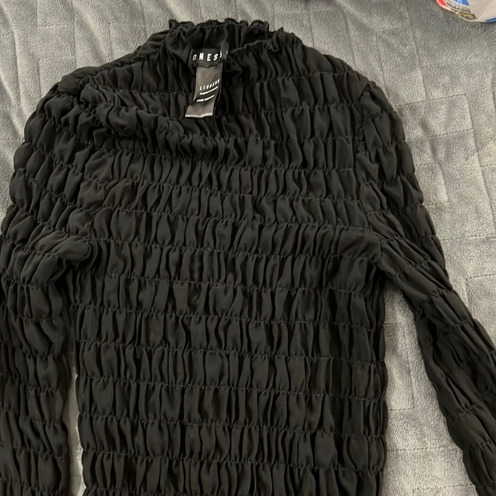lioness black scrunch top, XS